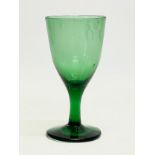 A George III Bristol Green drinking glass. Circa 1780-1800. 12cm