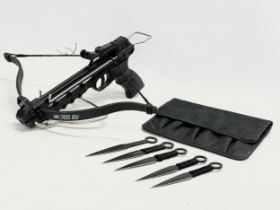 A mini crossbow and a set of Nakuru blades in case.