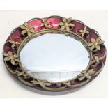 A vintage convex mirror. 48cm