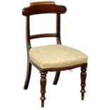 A good quality William IV mahogany bar back side chair. Circa 1830.