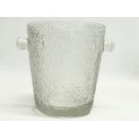 A vintage Frosted Glass ice bucket. 1950’s-1960’s. Possibly Swedish or Danish. 25x22cm