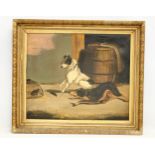 A mid 19th century oil painting in original gilt frame. Painting 59x49cm. Frame 74x64cm