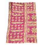 A large vintage throw made from Indian Saree. 138x221cm