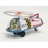 A vintage tinplate XZ-7 Space Helicopter. 17x9cm