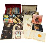 A collection of vintage vinyl records/LPs including Johnny Cash, Abba, Elvis, Elton John, Frank