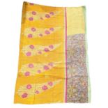 A large vintage throw made from Indian Saree. 139x222cm