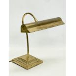 A vintage brass desk lamp by W. Redman. 29.5x33cm.