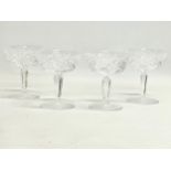 A set of 4 Waterford Crystal ‘Alana’ pattern champagne Coupe glasses. 10.5x12cm.