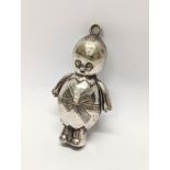 A vintage silver plate baby's rattle. 6cm
