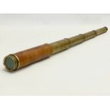 A 19th century Peter Firth, London brass telescope. Circa 1825-1870. 61cm open. 17.5cm closed.