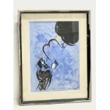 A rare lithograph by Marc Chagall ‘Moses Receives The Tablets of Law’ 38/200. 36x46cm