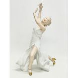 A Wallendorf porcelain dancing lady figurine. 32cm