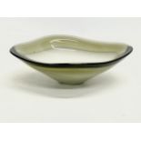 A Danish Mid Century Art Glass bowl. 1960’s. 23x20.5x7cm.