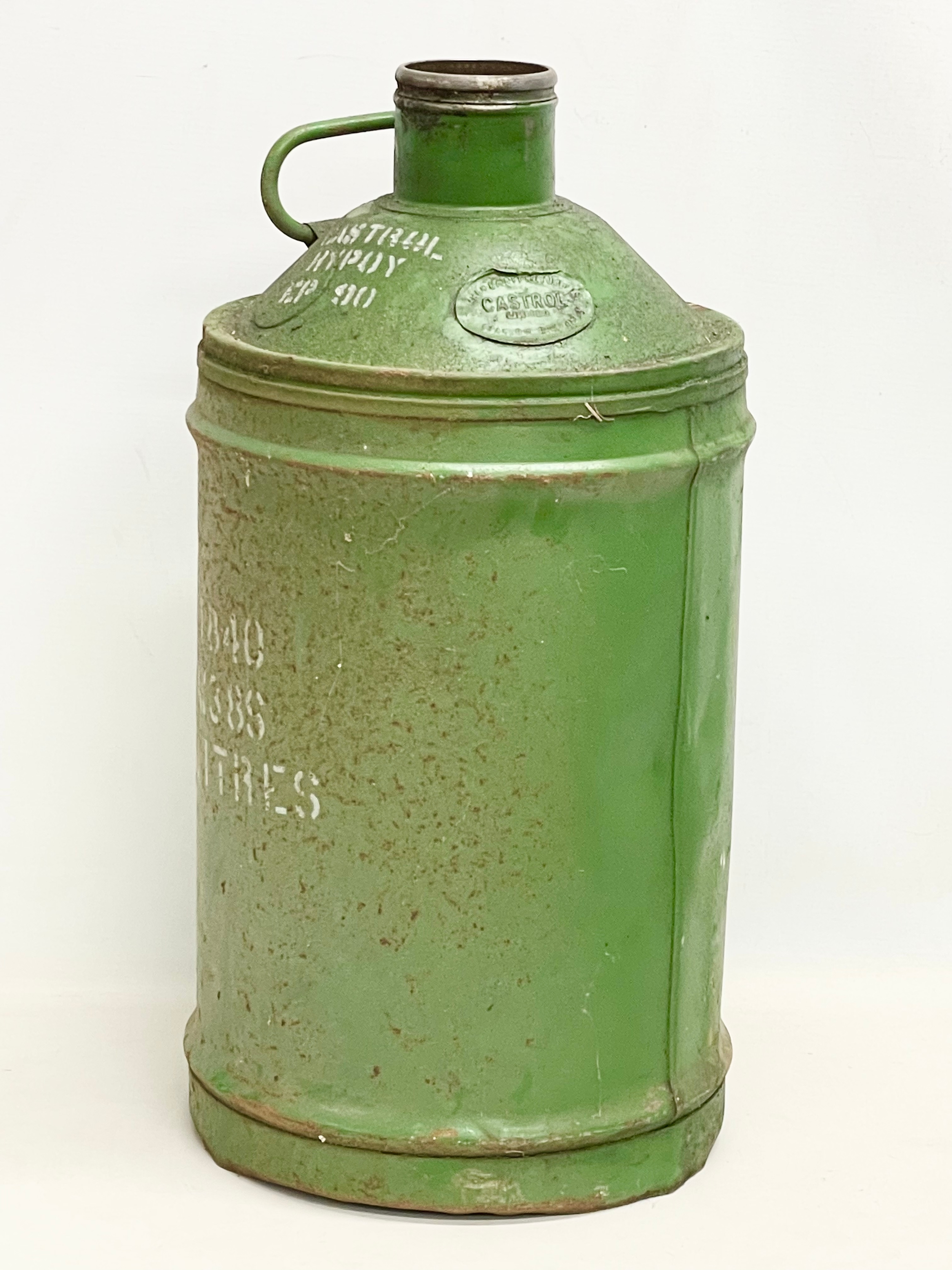 A large vintage Castrol 25 litre oil drum. 58cm