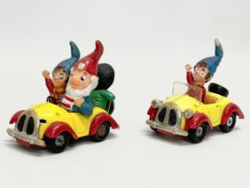 2 vintage Corgi Comics ‘Noddy’s Car’ toys. 10x8.5cm