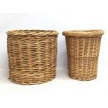 2 good quality wicker baskets. Largest measures 41x37cm