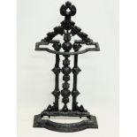 A Victorian cast iron umbrella stick stand. 37x70cm