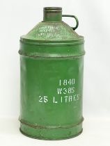 A large vintage Castrol 25 litre oil drum. 58cm