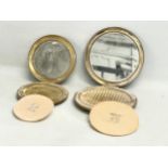 2 vintage Stratton brass and enamel compacts. 10cm