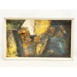 An abstract oil painting by Michael. D Barnfather. 60.5x35.5cm. Frame 64.5x39cm.