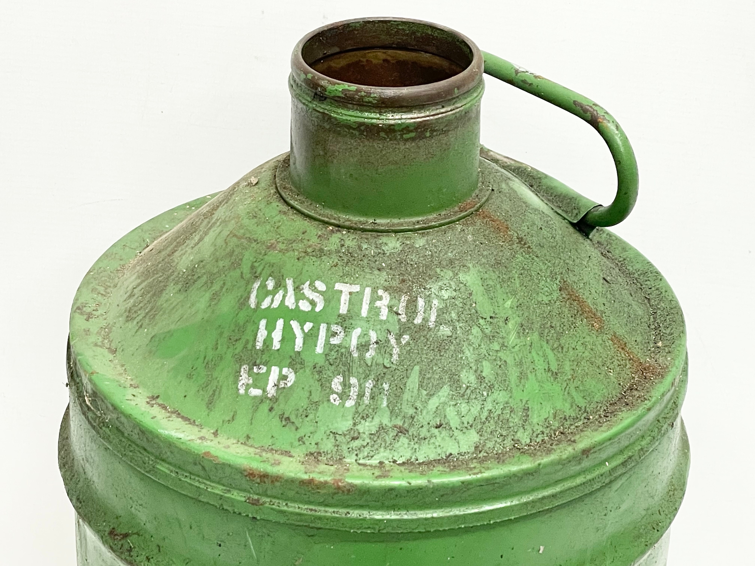 A large vintage Castrol 25 litre oil drum. 58cm - Image 2 of 3