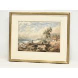 A watercolour by W. McGhie. Late 19th/early 20th century. Painting measures 36x25.5cm. Frame