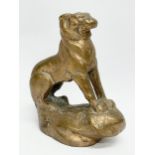 A vintage bronze Lioness. 9x10cm