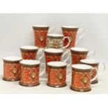 A collection of 11 ‘Medusa’ Rosenthal Versace style mugs.