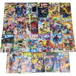 A collection of 1980s Marvel Universe X-Men Comic books including Wolverine, The New Mutants, etc