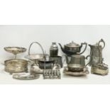 A quantity of 19th and 20th century silver plate.