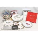 A sundry lot including a vintage bedpan, a set of Shannonbridge cups, quantity of cutlery, etc