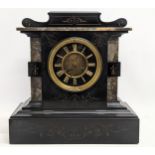 An Victorian slate mantle clock, Londonderry maker. 31.5x16.5x32cm