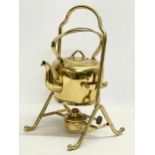 A vintage brass spirit kettle. 29x21x35cm