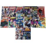 A collection of 1980s Marvel Universe Comic Books, including The Punisher and G.I Joe.