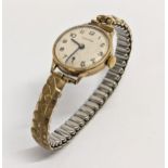 A vintage ladies 9ct gold Certina watch