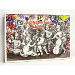 A large ‘Naught Cherubs’ graffiti art print. 94x64cm