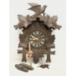 A late 19th century Black Forest cuckoo clock. 34x45cm