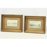 2 watercolours by W. B. McBroom. In original gilt frames. 49x38.5cm