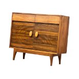 A 1950's Mid Century afromosia side cabinet. 91x36x81.5cm
