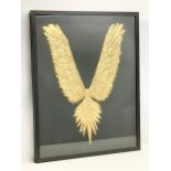 A large framed Goddess Feathered Wings. 80x100cm