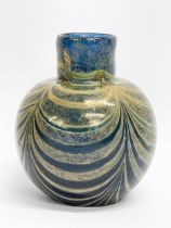 A Original Czech Silver Glass Iridescent Art Glass vase. 9x10cm