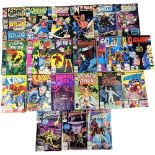 A collection of vintage 1980s Marvel Universe Comic books including She-Hulk, Power Pack, Cable,