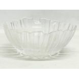 A Swedish Frosted Glass fruit bowl. 1950-1960. 20x8cm
