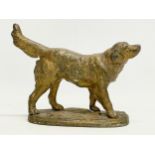 A Victorian gilt spelter Labrador. 20x16cm.