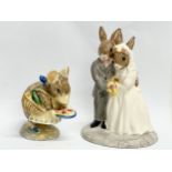A Royal Doulton The Occasions Collection ‘Wedding Day’ Bunnykins figure, 2003, 8.5x12cm. A Beatrix