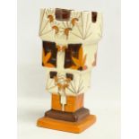 A 1930’s Art Deco ‘Castle’ vase by Myott Son & Co. 8942. 22cm