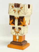 A 1930’s Art Deco ‘Castle’ vase by Myott Son & Co. 8942. 22cm