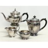 A 4 piece Walker & Hall silver plated tea service. Late 19th-early 20th century