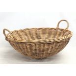 A large vintage wicker basket. 80x42cm