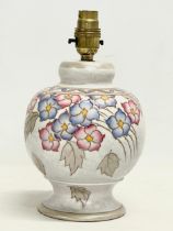 A Charlotte Rhead pottery table lamp. 14x25cm